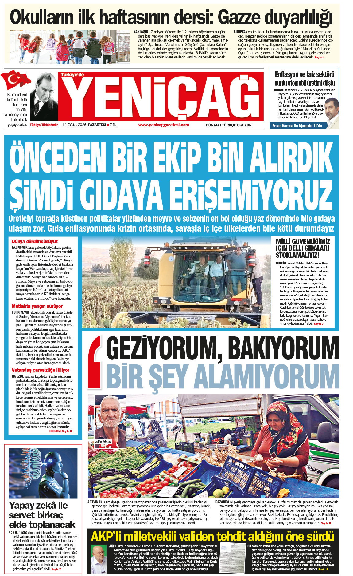 14 Eylül 2026 Pazartesi