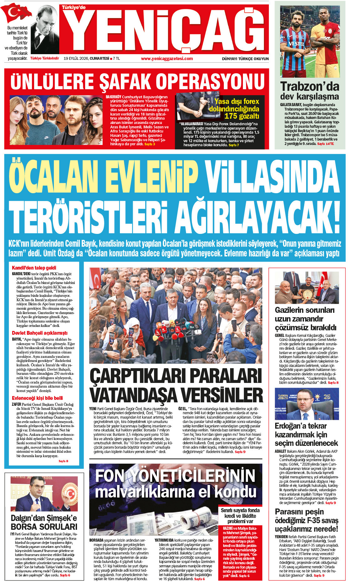 19 Eylül 2026 Cumartesi