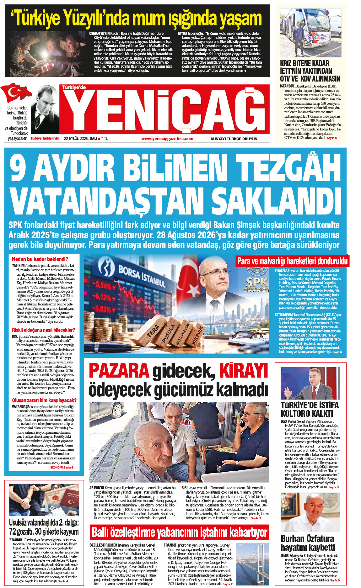 22 Eylül 2026 Salı