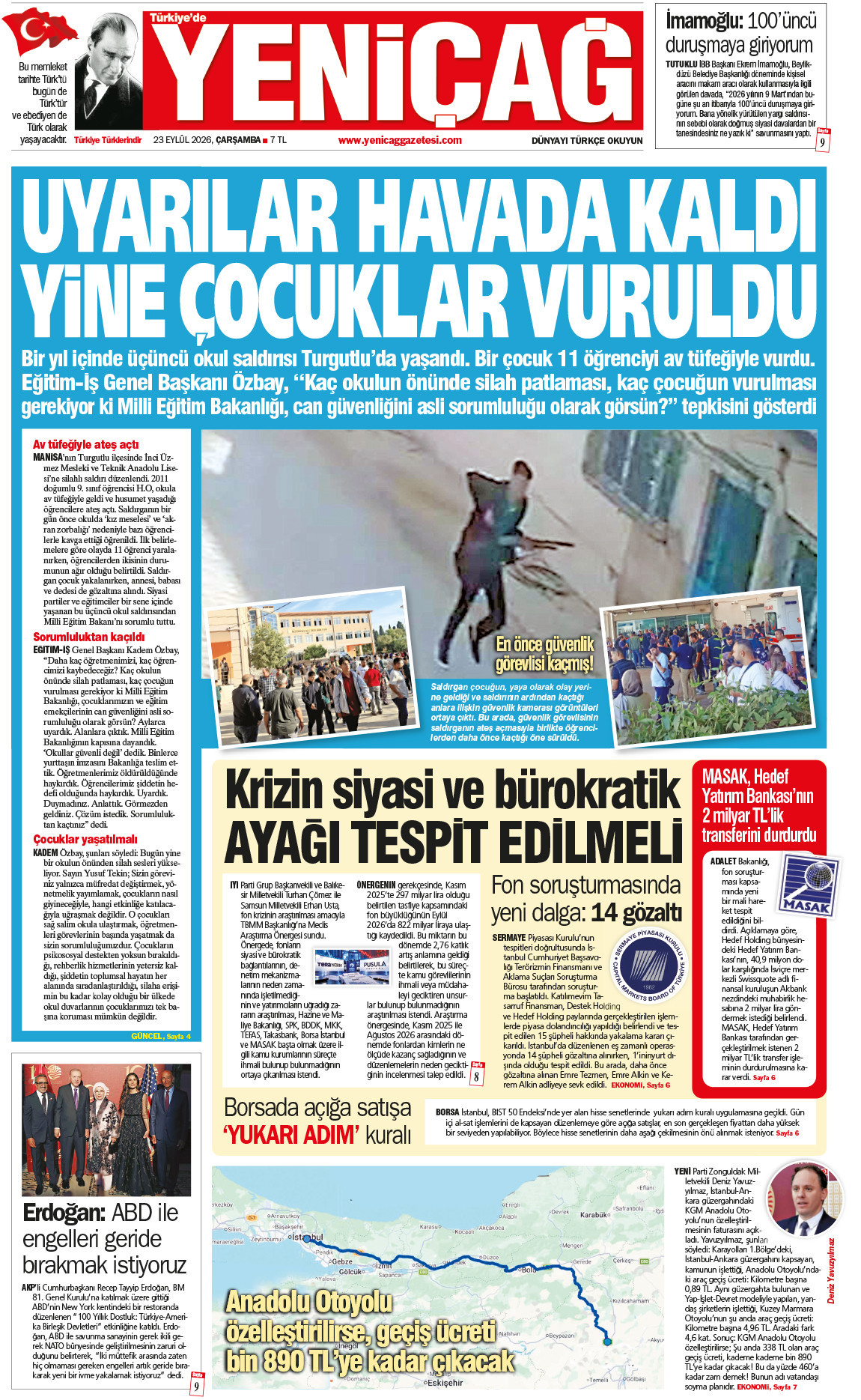 23 Eylül 2026 Çarşamba