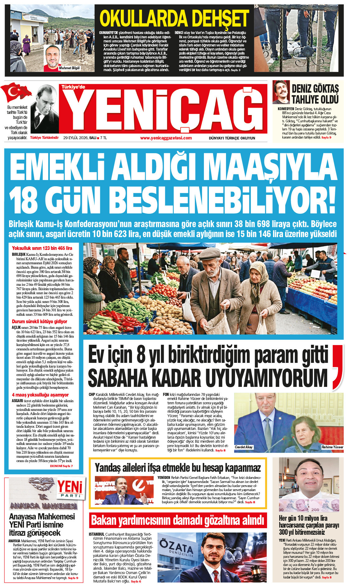 29 Eylül 2026 Salı