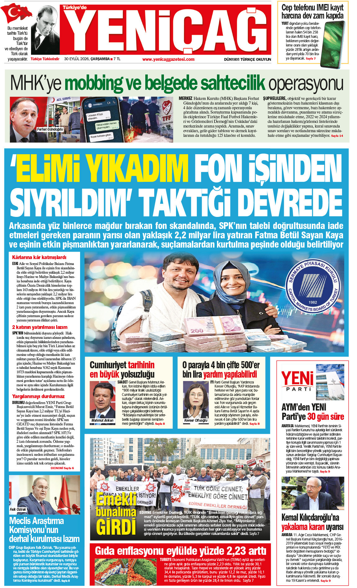30 Eylül 2026 Çarşamba