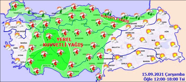Meteoroloji uyardı. Çok sayıda il alarma geçti. Kuvvetli geliyor - Resim : 2