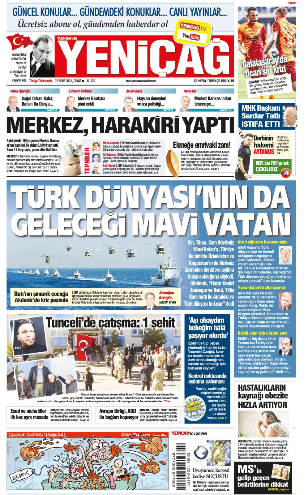 Yeniçağ Gazetesi gündem yaratacak bir başlıkla çıktı - Resim : 1