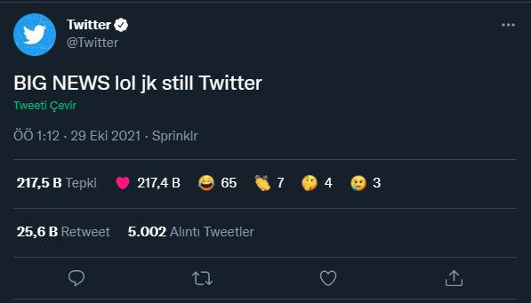 Twitter’dan Facebook’un yeni ismine gönderme. Dalga geçtiler - Resim : 1