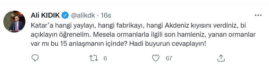 İYİ Partili Ali Kıdık sert çıktı: Katar’a hangi fabrikayı, hangi Akdeniz kıyısını verdiniz açıklayın - Resim : 1