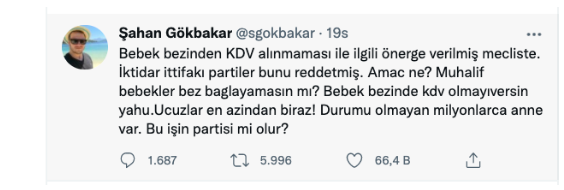 Şahan G&ouml;kbakar: ''Muhalif bebekler bez bağlayamasın mı'' - Resim : 1