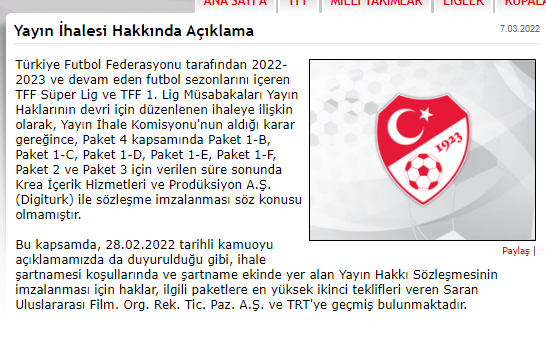 TFF açıkladı: Yayın ihalesinde flaş gelişme - Resim : 2