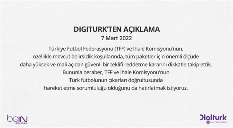 Digitürk'ten yayın ihalesi açıklaması - Resim : 1