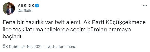 İYİ Partili Ali Kıdık AKP’nin gizlice yaptığı arayışı açıkladı. Erken seçimin sinyali mi? - Resim : 1