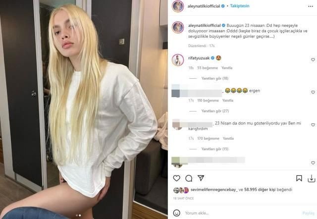 '23 Nisan'ı i&ccedil; &ccedil;amaşırları ile kutlayan Aleyna Tilki'ye tepki yağdı - Resim : 2