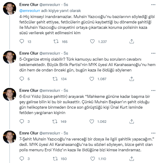 Şüpheli ölüm. Sedat Peker ifade veremeden ölen Muhsin Yazıcıoğlu'nun koruması hakkında açıklama yaptı - Resim : 2