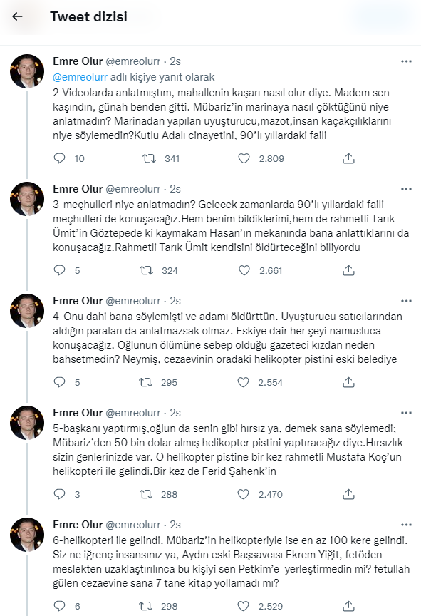 Sedat Peker danışmanın üzerinden 16 şok tweet attı. Mehmet Ağar’a cinayet ve suikast suçlamaları. Pokemon Mehmet dediği Mehmet Barlas’a da büyük suçlamalar yaptı - Resim : 2