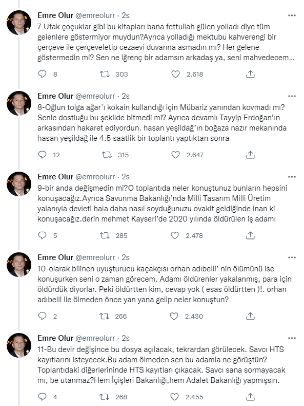 Sedat Peker danışmanın üzerinden 16 şok tweet attı. Mehmet Ağar’a cinayet ve suikast suçlamaları. Pokemon Mehmet dediği Mehmet Barlas’a da büyük suçlamalar yaptı - Resim : 3