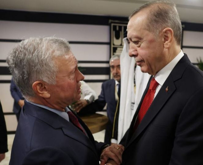 Erdoğan ''darbeci'' dediği Sisi ile g&uuml;lerek el sıkıştı - Resim : 4