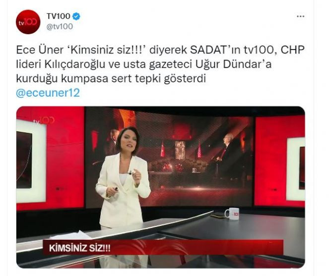 Ece Üner TV 100 canlı yayınında SADAT'a tepki gösterdi meydan okudu 'Kimsiniz siz!' - Resim : 1