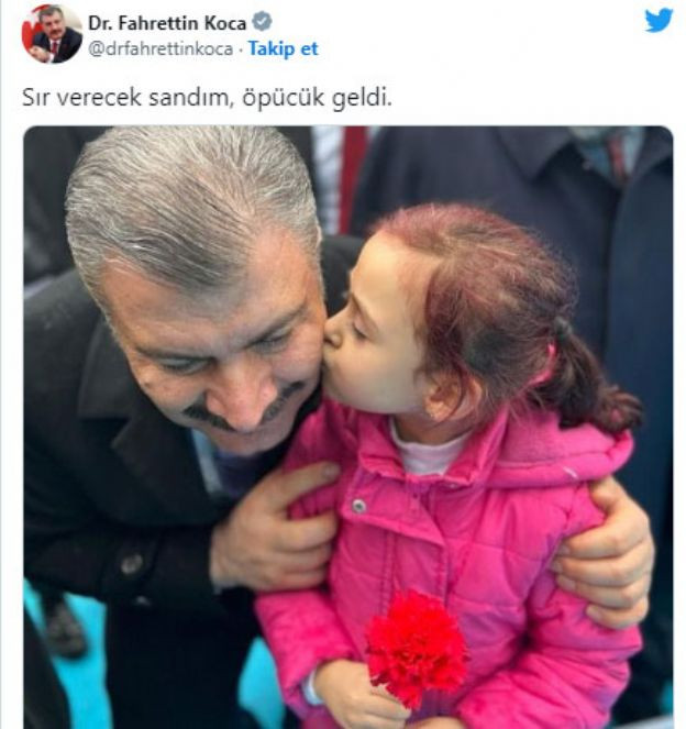 Fahrettin Koca: Sır verecek sandım, öpücük geldi - Resim : 2
