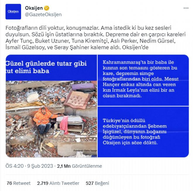 Gazete Oksijen'in deprem dosyası kıyameti kopardı. Deprem fotoğraflarına konuşma yazmışlardı - Resim : 2