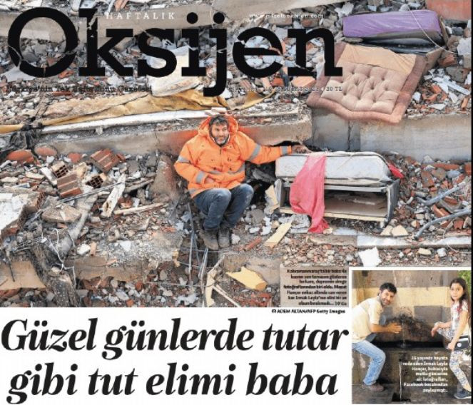Gazete Oksijen'in deprem dosyası kıyameti kopardı. Deprem fotoğraflarına konuşma yazmışlardı - Resim : 1