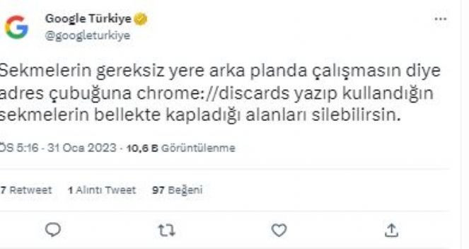 Google Chrome'la ilgili kritik bilgi açıklandı. Sekmelerin kapladığı alanlar nasıl silinecek - Resim : 1