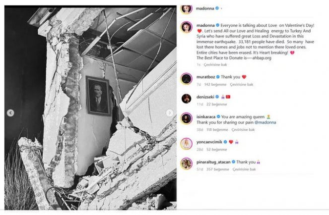 Madonna AHBAP Derneği'ne bağış çağrısı yaptı - Resim : 1