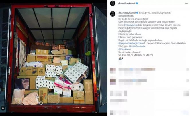 Doğa Rutkay depremzedelere iki TIR yardım gönderdi - Resim : 3