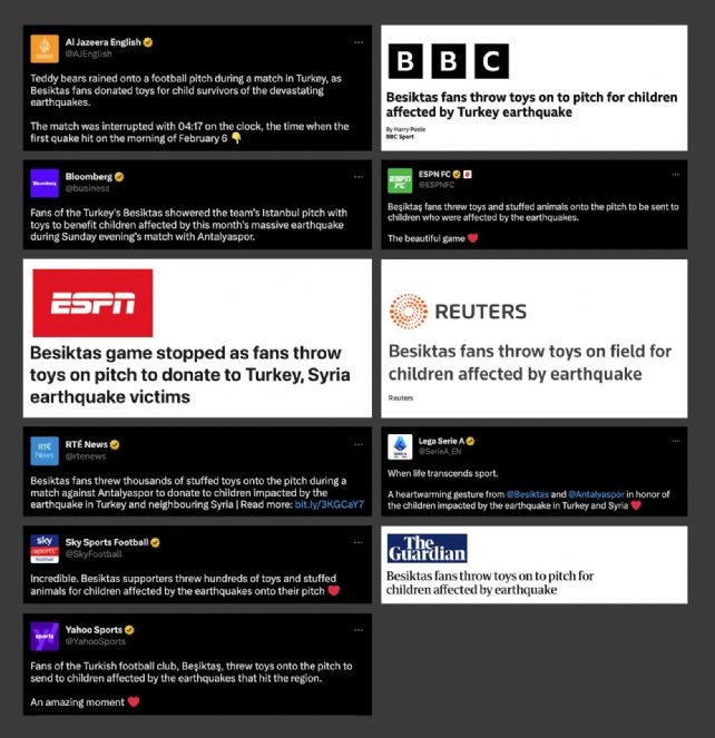 Dünya Beşiktaş'ın iyilik hareketini konuşuyor. Yaraları sarılmadan ne haber gelir ne yaz - Resim : 1