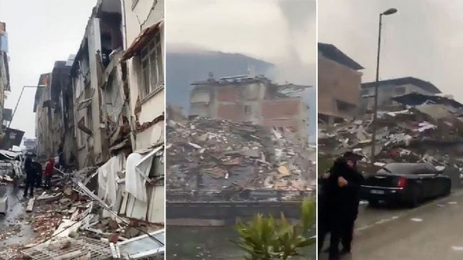 Antakya'da onlarca bina yıkıldı. Meydan harabeye döndü - Resim : 2