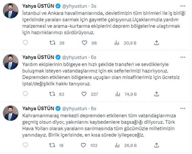 THY'den deprem bölgesine ek sefer - Resim : 1