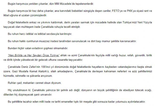 Millet İttifakı'nı Çanakkale'deki düşmana benzetti. Bahçeli 18 Mart mesajında muhalefeti hedef aldı - Resim : 4
