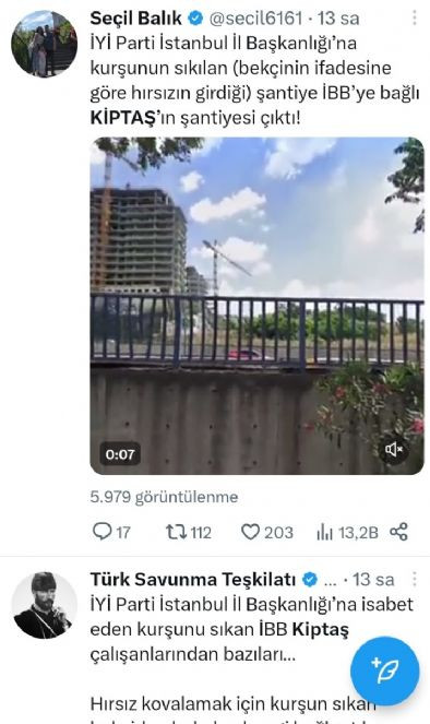 KİPTAŞ Genel Müdürü Ali Kurt gerçeği açıkladı. İYİ Parti’ye saldırının KİPTAŞ inşaatından yapıldığı iddia edilmişti - Resim : 3