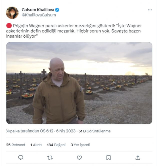 Rusya'nın SADAT'ının sahibi ölen askerlerin mezarını gösterdi. Bir katil gibi konuştu - Resim : 1