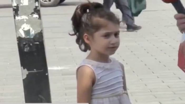 Sokak r&ouml;portajında konuşan 4 yaşındaki k&uuml;&ccedil;&uuml;k kız pahalılığa isyan etti