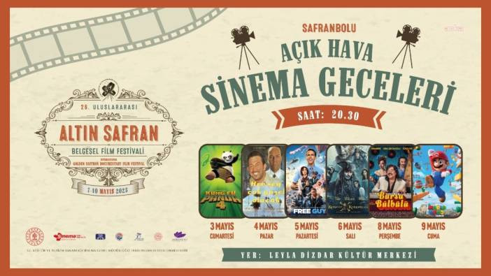 Safranbolu'da "A&ccedil;ık Hava Sinema Geceleri" başlıyor