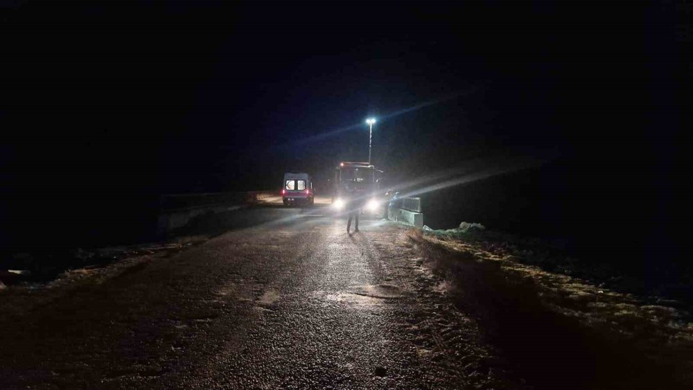 Köprüden aşağı düşen vatandaş yaralandı
